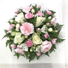 Pink &amp; White Rose Posy